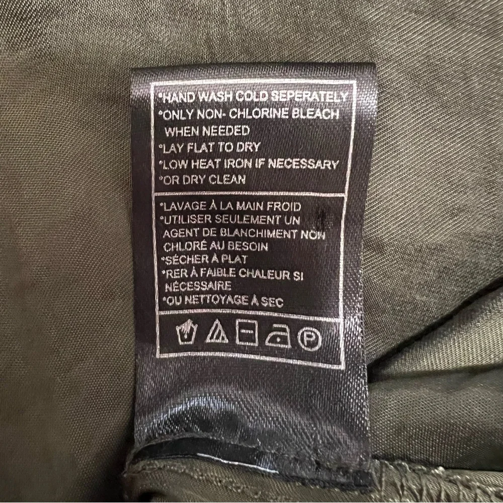 Steve Madden Olive Green Women's Satin Dress - Picture 7 of 7